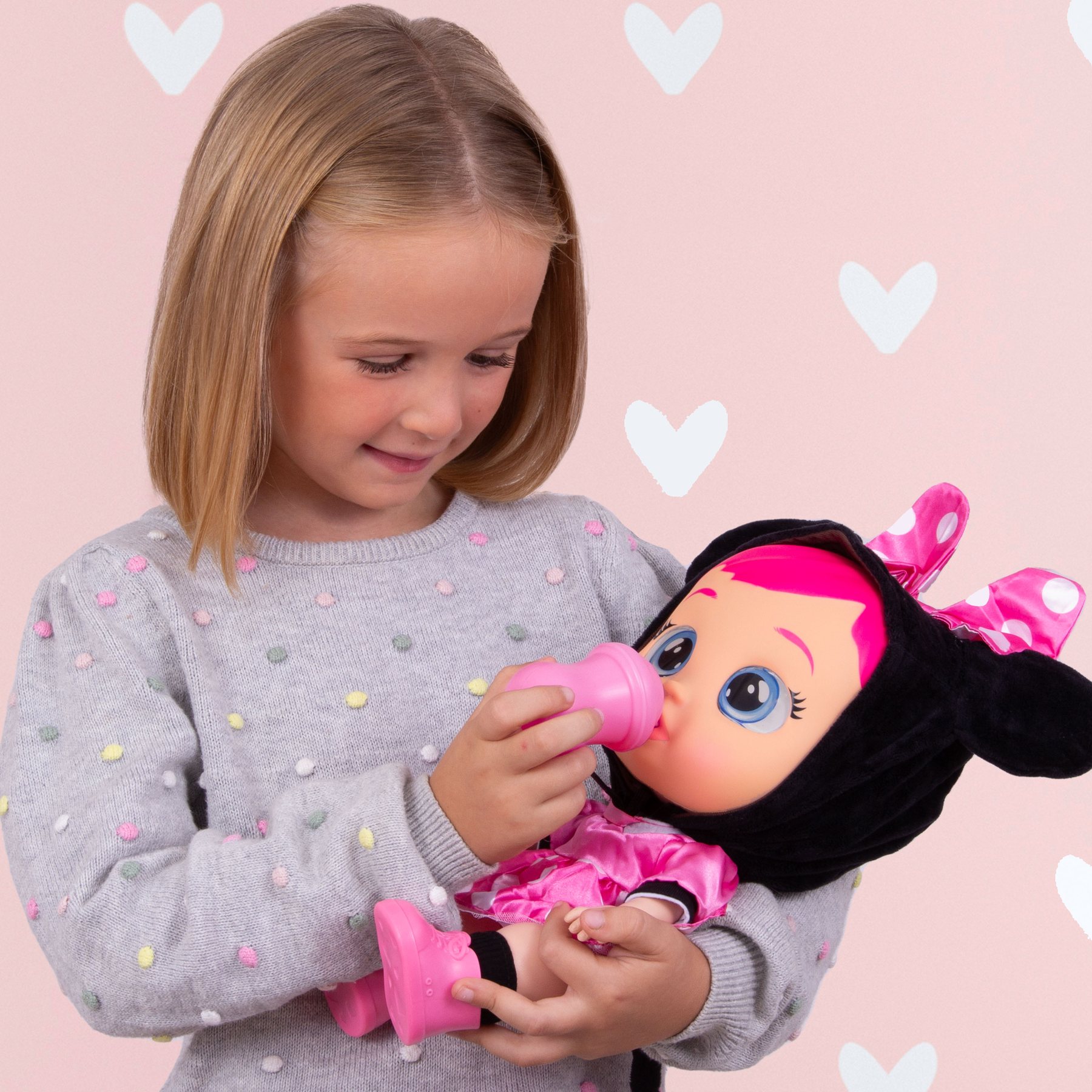 A Cry Babies doll with her bottle